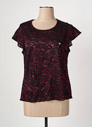 Top elasticitate mâneci scurte negru CHRISTINE LAURE femme