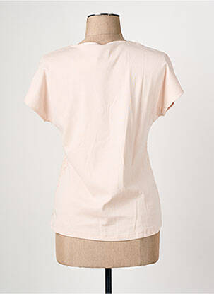 Tricou elasticitate mâneci scurte roz MARBLE femeie