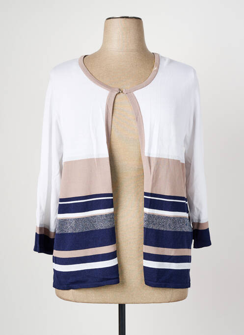 Vestă cu mâneci lungi alb CHRISTINE LAURE femeie