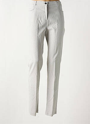 Pantalon slim talie elastică mărime normală gri CHRISTINE LAURE femeie