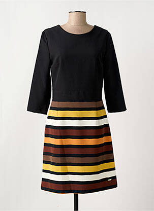 Rochie midi negru QUATRE VINGT JOURS femeie