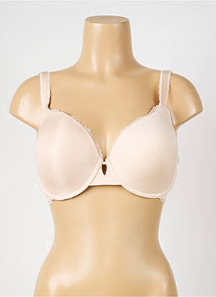 Sutien efect material satinat top sutien modelat culoare piersică SIMONE PERELE femeie