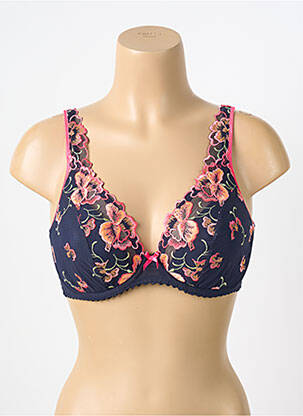 Sutien broderie sutien cupe întregi cu decolteu înalt albastru PRIMADONNA femeie
