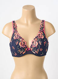 Sutien broderie sutien cupe întregi cu decolteu înalt albastru PRIMADONNA femme
