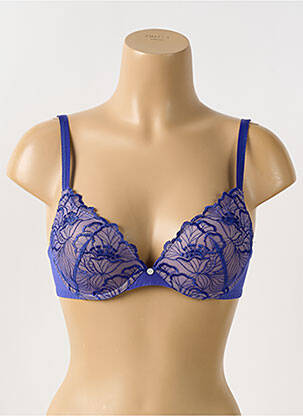 Sutien fără armatură top sutien push-up albastru MAISON LEJABY femeie