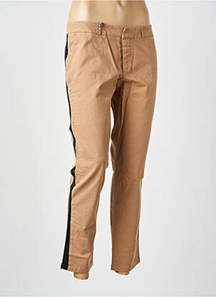 Pantalon chino broderie galoni laterali mărime normală maro LEON & HARPER femeie