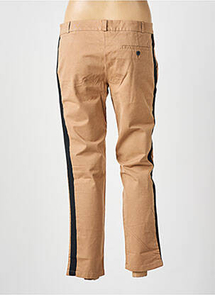 Pantalon chino broderie galoni laterali mărime normală maro LEON & HARPER femeie