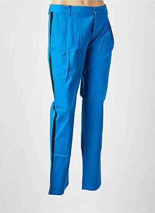 Pantalon chino broderie galoni laterali mărime normală albastru LEON & HARPER femeie