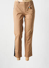 Pantalon chino țesătură poplin mărime normală maro deschis LEON & HARPER femeie