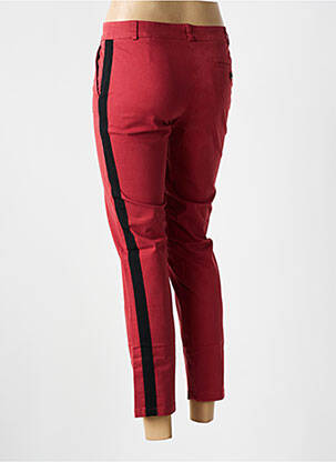 Pantalon chino țesătură poplin mărime normală roșu LEON & HARPER femeie