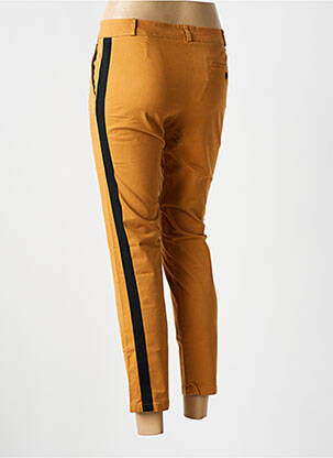 Pantalon chino țesătură poplin mărime normală maro închis LEON & HARPER femeie