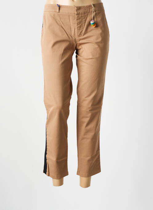Pantalon chino maro deschis LEON & HARPER femeie