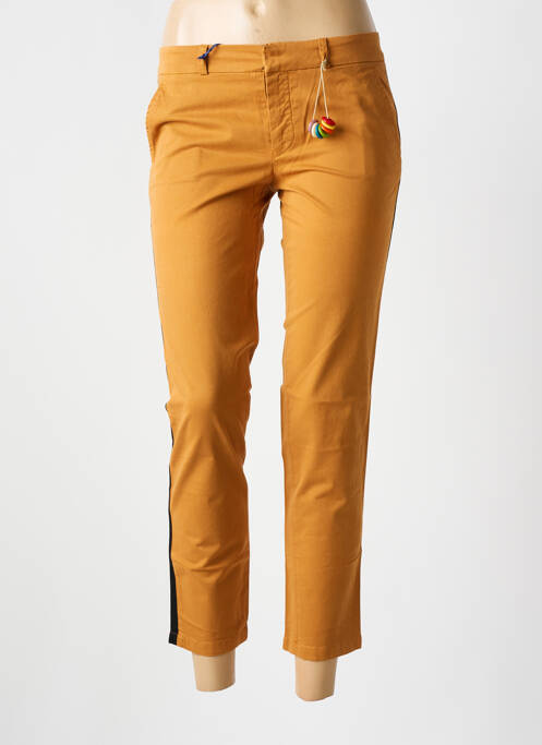 Pantalon chino maro închis LEON & HARPER femeie