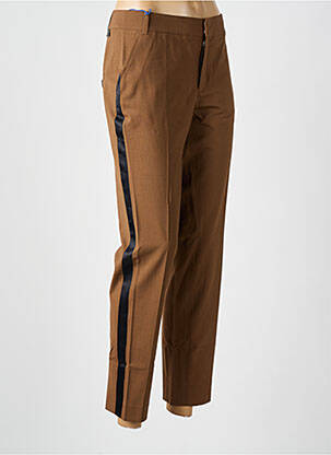 Pantalon 7/8 croială chino mărime normală maro LEON & HARPER femeie