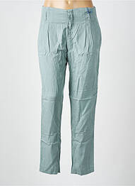Pantalon drept talie cu cleme talie înaltă verde LEON & HARPER femeie