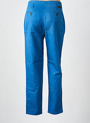 Pantalon drept talie cu cleme talie înaltă albastru LEON & HARPER femeie