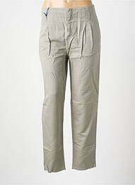 Pantalon drept talie cu cleme talie înaltă gri LEON & HARPER femeie