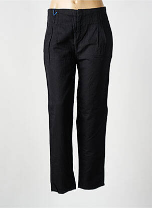 Pantalon drept talie cu cleme talie înaltă negru LEON & HARPER femeie