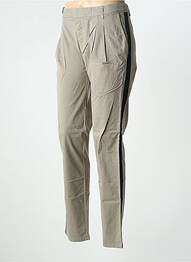 Pantalon chino broderie galoni laterali mărime normală bej LEON & HARPER femeie