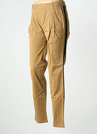 Pantalon chino broderie galoni laterali mărime normală maro LEON & HARPER femeie