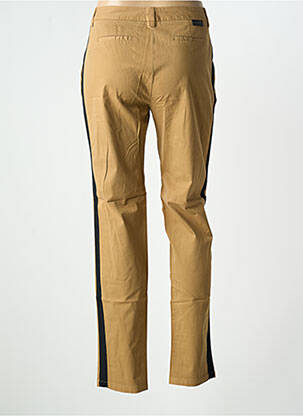 Pantalon chino broderie galoni laterali mărime normală maro LEON & HARPER femeie