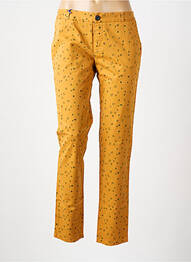 Pantalon chino țesătură poplin mărime normală galben LEON & HARPER femeie