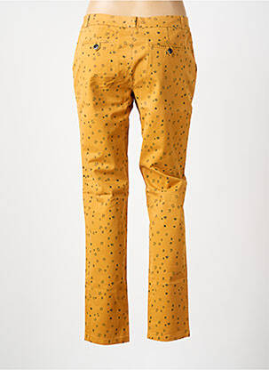 Pantalon chino țesătură poplin mărime normală galben LEON & HARPER femeie