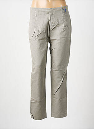 Pantalon drept talie cu cleme talie înaltă gri LEON & HARPER femeie