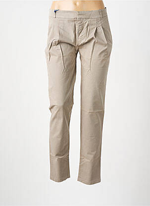 Pantalon chino țesătură poplin mărime normală gri LEON & HARPER femeie