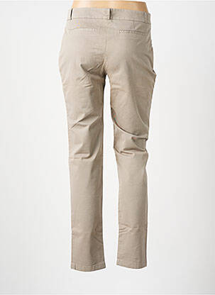 Pantalon chino țesătură poplin mărime normală gri LEON & HARPER femeie