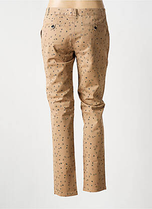 Pantalon chino țesătură poplin mărime normală maro LEON & HARPER femeie