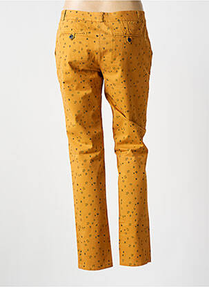 Pantalon chino țesătură poplin mărime normală galben LEON & HARPER femeie