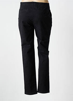 Pantalon chino țesătură poplin mărime normală negru LEON & HARPER femeie