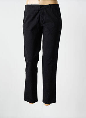 Pantalon chino broderie galoni laterali mărime normală negru LEON & HARPER femeie