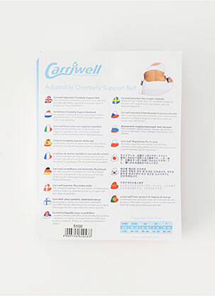 Curea cusături întărite alb CARRIWELL femeie