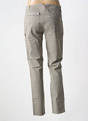 Pantalon slim țesătură poplin mărime normală gri LEON & HARPER femeie