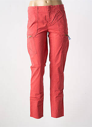 Pantalon slim țesătură poplin mărime normală roșu LEON & HARPER femeie