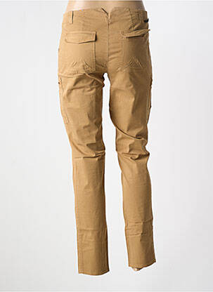 Pantalon slim țesătură poplin mărime normală maro LEON & HARPER femeie