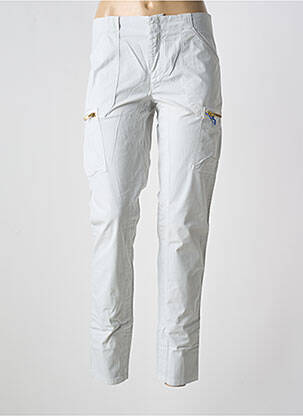 Pantalon slim țesătură poplin mărime normală gri deschis LEON & HARPER femeie