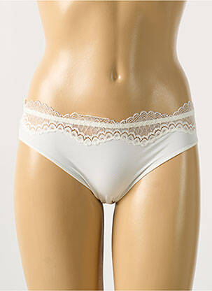 Chilot efect material satinat alb SIMONE PERELE femeie