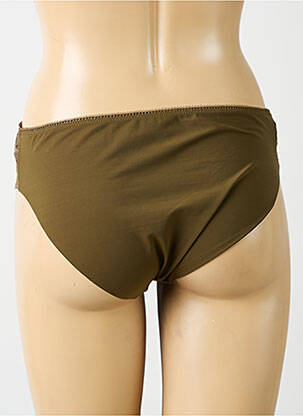 Shorty efect material satinat verde SIMONE PERELE femeie