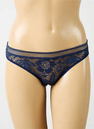 Chilot efect material satinat albastru SIMONE PERELE femme