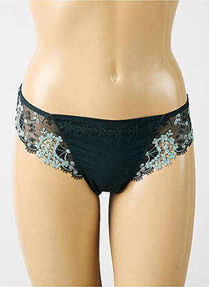 Shorty efect material satinat verde SIMONE PERELE femeie
