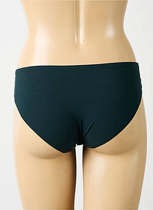 Shorty efect material satinat verde SIMONE PERELE femeie