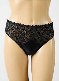 Chilot efect material satinat negru LOUISA BRACQ femme