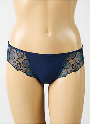 Shorty efect material satinat albastru SIMONE PERELE femeie