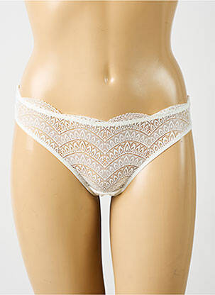 Chilot efect material satinat alb SIMONE PERELE femeie