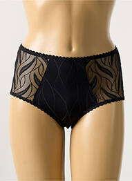 Shorty efect material satinat negru LOUISA BRACQ femme
