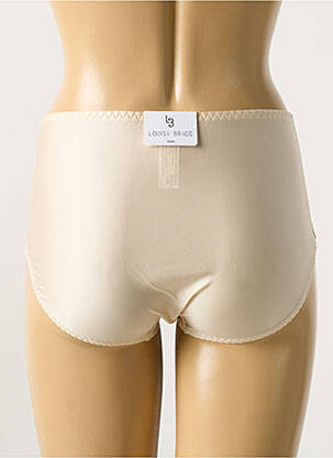 Shorty efect material satinat bej LOUISA BRACQ femeie