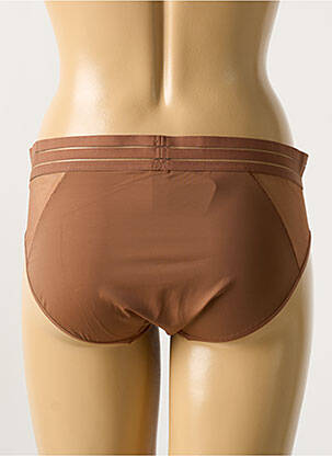 Shorty efect material satinat maro MAISON LEJABY femeie